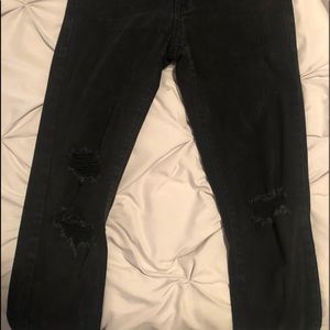 Black ripped flying monkey jeans